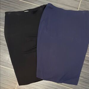 Stretch Black and Blue Women's Skirt Set